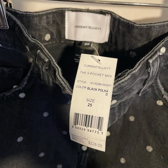 Current Elliot 5-Pocket Polka Dot Mini Skirt 25 - Picture 7 of 7